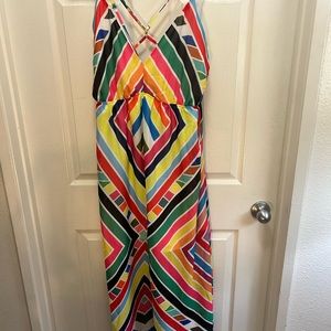 Colorful Adjustable Strap Maxi Dress